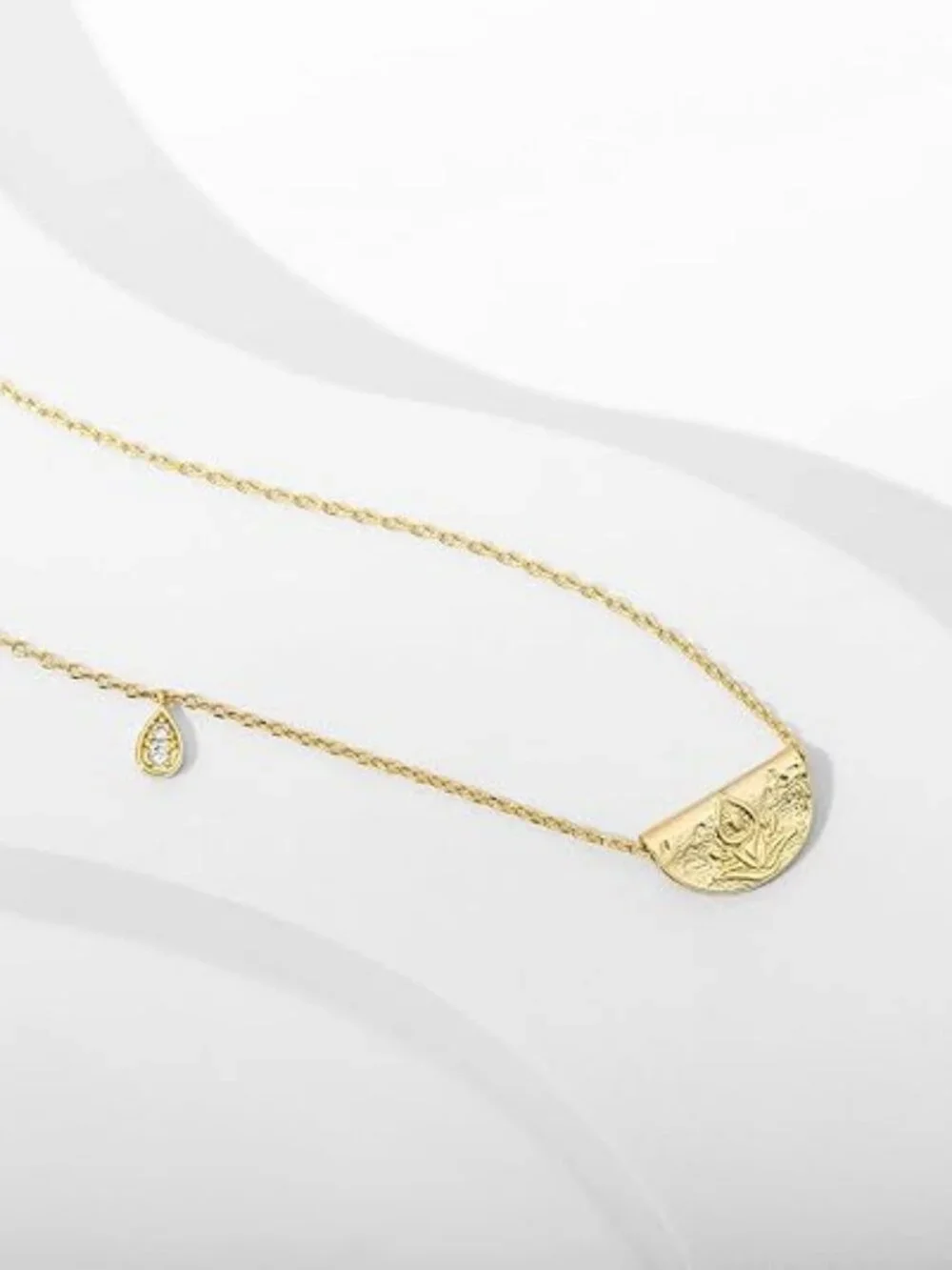 14K Gold Plated Engraved Coin Pendant Necklaces for Women | Byzantine Coin Penda